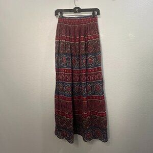 🌿☀️ ABERCROMBIE & FITCH Bohemian Vintage Print Maxi Skirt – Small 🌿☀️